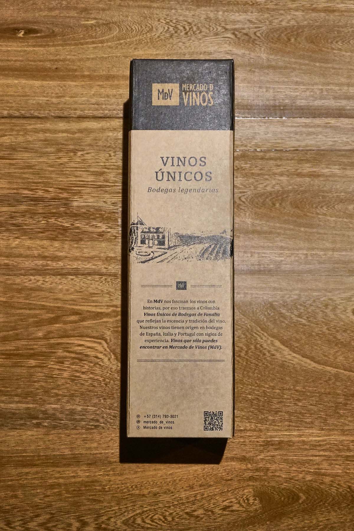 Caja de Regalo de Carton para una Botella